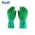 安思尔（Ansell）16-650防水耐高温手套双螺纹棉天然橡胶手套31cm长绿色10码1副装