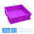 DYQT加厚正方形周转箱塑料零件盒收纳正方型塑料箱收纳盒 单格蓝色435x425x235mm