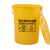 废物垃圾桶大号黄色诊所用生活垃圾废弃物损伤性圆形特大圆 160K圆形桶有盖(小字)