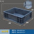 适用于EU箱过滤箱物流箱塑料箱长方形周转箱欧标汽配箱工具箱收纳箱 4312号400*300*120 灰色