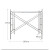 鹿色 镀锌移动脚手架 建筑工地活动架子 折叠装修架 高1.7米1.6厚/型钢踏板 一个价