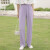 UHFV12-13-14-15-16-1夏装少女生初中学生清凉阔腿长裤套装 727紫色裤 单件 S