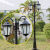 定制欧式户外防水路灯别墅花园小区新农村3米双头高杆景观灯 2.05米三头古铜色