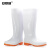 安赛瑞 白色卫生雨靴 工作靴 厨房清洁工作鞋 耐酸碱耐油防滑雨鞋 46码 13827