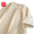 名创优品（MINISO）2024新款小众设计感山茶花短袖T恤男夏季质感重磅麂皮绒学生半袖 豆绿(大花与叶) 5XL(体重230-260斤)