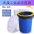 厨房垃圾桶大号带盖商用容量加厚公共户外环卫塑料工业圆形桶 100L黄色带盖带压圈送垃圾袋