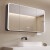 优莱可可太空铝新款浴室镜卫生间浴室镜柜挂墙式镜子带灯收纳一体箱 110CM白 圆弧智能镜柜+灯光除雾
