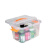 安英卡尔 WY163 收纳盒零食收纳箱半透明收纳箱整理箱 塑料盒子有盖大小号手提储物箱 3号箱（中号)