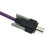 渤海USB2.0A公转B公工业相机数据线带锁19mm螺丝间距高柔屏蔽线打印机方口线缆现货定制 紫色高柔 8米