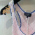 香奈儿Chanel香奈儿24S新款女装粉色菱格纹蓝边针织打底吊带背心 粉红色 34
