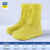 防水鞋套男款备美防滑防雨鞋加厚耐磨硅胶雨靴儿童下雨天外穿脚套 黄色-高筒高2 XL40-42