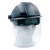 透明防护面罩安全帽面屏电焊打磨防冲击耐高温防飞溅安全防尘面具 透明面屏护目镜变光款(黑色头盖款)