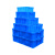 鸣固 周转箱 加厚塑料周转箱 塑料箱塑胶箱czrc 蓝色 575-190箱610*420*200MM