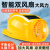 LISM空调风扇安全帽太阳能双供电极速降温工地风扇帽蓝牙USB充电带灯 3风扇蓝牙版-黄色