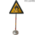 定制适用消防危险警示牌有毒易燃泄漏爆炸铝合金五件套三角牌出入 警示带(50米双面反光)