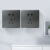 西门子开关月银灰色致琦一开双二三插座五孔USB家用墙壁暗装面板 按清单专拍 致琦月银灰