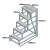 铝合金定制移动梯登高车工业踏步台阶跨线梯仓库取货 合金银5阶-1.5米高