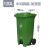 240L户外垃圾桶大号环卫脚踏式商用加厚大码塑料大型分类桶大容量 120中间脚踏加强型（军绿） 投放标识