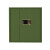 松氏  电子保密柜钢制密码锁文件柜档案柜保险柜双保险密码柜单节军绿色指纹锁（带抽屉）