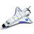 彩珀 哥伦比亚 穿梭机 太空飞船 航天飞机 合金回力模型玩具 声光版航天飞机盒装
