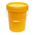 手提塑料桶厚密封带盖储物钓鱼润滑机油涂料包装空桶16L公斤 16L红色铁提手
