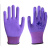 舒适柔软防滑彩尼龙乳胶发泡手套 24双红宇L309紫色 S