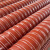 红色高温风管耐300度矽硅胶排热烟管尼龙布通风帆布伸缩钢丝软管 40mm/4米/根