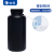 垒固 HDPE塑料圆瓶带刻度试剂瓶带内盖分装瓶 黑色大口500ml（5个）