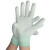 薄款PU涂掌涂指手套耐磨劳保工作防滑无尘涂层带胶尼龙透气 白色涂掌手套（1双） S