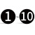 安燚 红底白字（1-10） 数字号码牌编号亚克力贴磁性号牌自粘磁力机器标牌圆牌序号牌GNG-523