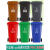 环卫垃圾桶大号240L120升100L塑料大容量商用小区户外桶带盖子轮 100L红色有害垃圾