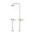洗眼器工业用加厚不锈钢复合式立式紧急喷淋冲眼器实验室洗眼装置 ABS+不锈钢排空防冻款