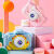 卡索伦儿童相机3-6岁高像素数码照相机高清玩具可拍照可打印男孩女孩生日礼物小单反相机 挎包清粉机器猫 64G