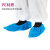 垒固 一次性无纺布鞋套  实验室用加厚脚套 蓝色防水CPE塑料鞋套100只 CPE塑料鞋套 