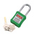 筑采（ZHUCAI）安全挂锁 绝缘安全工程挂锁ABS塑料钢制锁梁工业塑料锁具 绿色