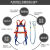 五点式安全带.双钩安全带 国标.双钩  高空作业  加厚 新标准 半身全身欧式缓冲 自动扣 新三点半身单大钩