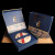 拓进普洱茶357g茶饼盒通用茶叶空礼盒七子饼白茶包装盒单饼收纳盒 韵味蓝色 空盒+手提袋