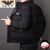 AEXP阿玛EA7XP尼旗下新款男棉服冬季加厚保暖短款立领帅防寒男士外套 黑色 M 建议90-110斤