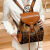 酷奇袋鼠（KUQIDAISHU）轻奢香港质感大气包包2023新款老花双肩包感背包休闲女旅行包 咖 包 咖啡色