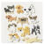 日本原装带回可爱动物柴犬猫咪熊猫毛毡布毛绒3D立体装饰贴纸DIY 心形窄版毛毡材质