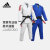 adidas阿迪达斯巴西柔术服JIU-JITSU男女成人儿童训练专业比赛BJJ巴柔道服 蓝色 Y6(身高150-160cm)