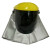 融测防护面罩高强度工业365UV灯管防护头盔消毒灯防护脸罩 UV防护面罩带围脖灰色