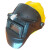 适用自动变光电焊工面罩夏季带风扇灯头戴氩弧二保帽子防护手持 安全帽面罩自动变光补光灯