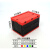 适用于塑料折叠箱 加厚带盖折叠箱红黑色车载整理折叠箱 600-340红色600*400*340毫米