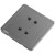 （SIEMENS）开关插座面板 四孔墙面强电10A86型面板 致典系列银灰色 四孔插座