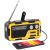 劲感 应急收音机 消防手摇自发电SOS太阳能充电蓝牙音箱强光手电筒 黄色