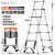 梯子折叠伸缩加厚铝合金多功能室内人字梯工程梯便携升降楼梯 适用层高3.4米六步梯免安装六脚