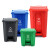 普利赛拉 新国标脚踏垃圾桶 物业环卫分类垃圾桶商用垃圾桶 50L-绿色厨余垃圾