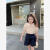 道花途韩系女童波点衬衫夏季新款儿童韩版衬衣洋气娃娃衫女宝宝短袖 米色波点上衣 150 身高约150cm