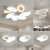 客厅吸顶灯2023年新款简约现代白色卧室餐厅广东中山套餐吸顶灯具 两室一厅 三色变光+语音控制